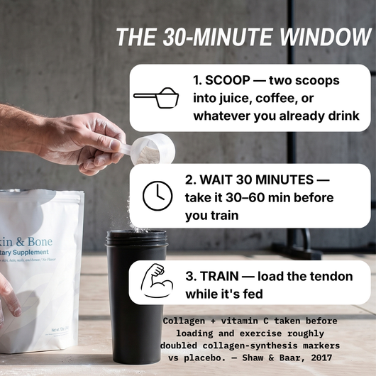 Rekove Scaffold — Collagen + Vitamin C, Timed for the Pre-Load Window